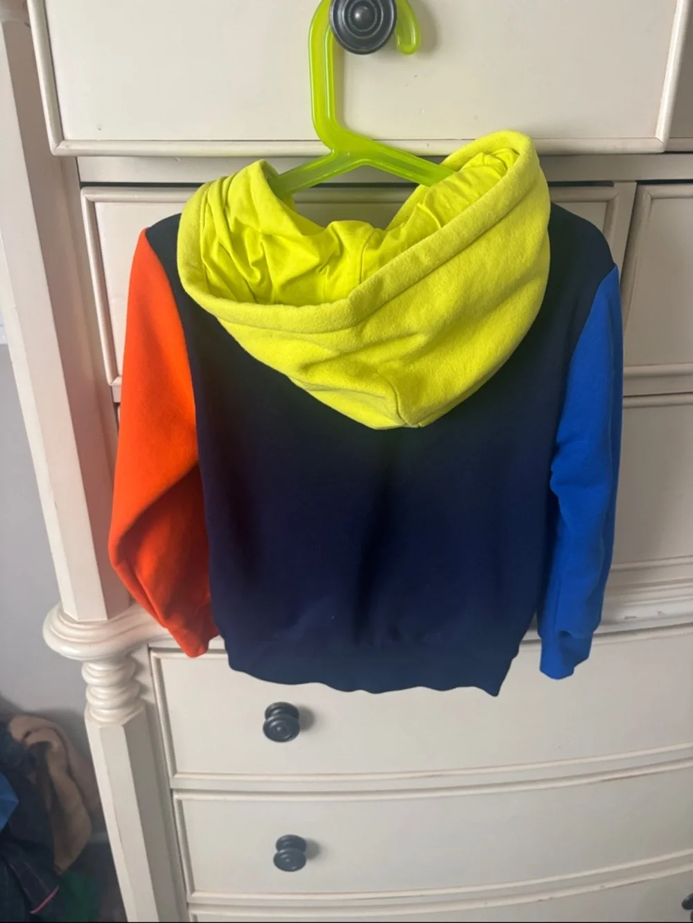 Polo Ralph Lauren Colorblock Polo Bear Hoodie - Olive, Blue & Orange - Picture 7 of 7
